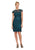 Patra - Laced Illusion Bateau Neck Sheath Dress 12489 in Green