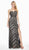 Ashley Lauren - 1454 Two Tone Sequined Sweetheart Sheath Dress In Gray and Black