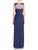 Aidan Mattox - Lace Long Dress 251706210 in Blue