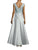 Aidan Mattox - Embellished Long Gown 54470240 in Silver and Blue