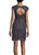 Aidan Mattox - Embellished Mesh Short Dress 54470220 in Gray