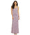 Adrianna Papell - Illusion V-Neckline Long Dress 91884420 in Purple
