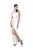 Adrianna Papell - 41839640 Pleated Asymmetric Sheath Dress in White