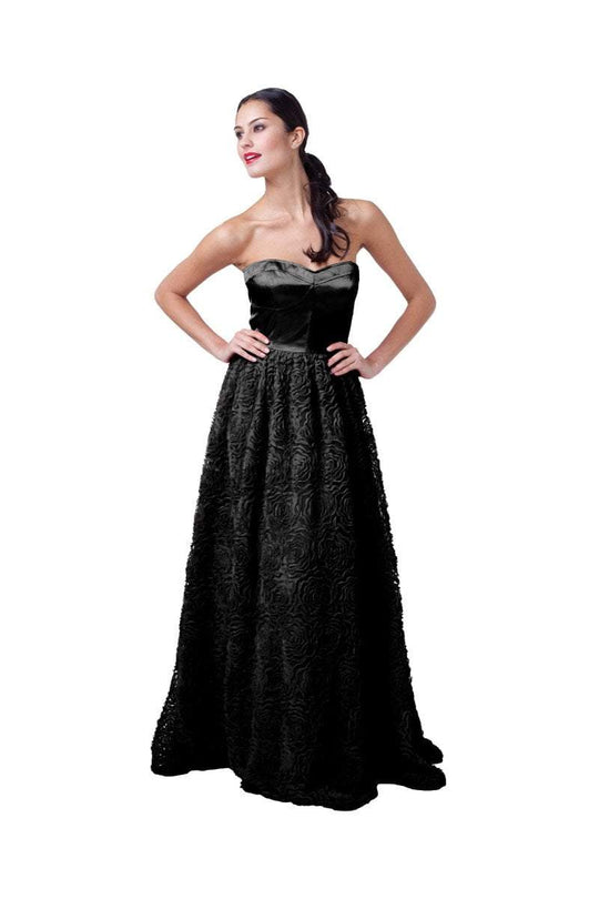 Adrianna Papell - 41844820 Strapless Sweetheart A-line Dress in Black