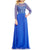 Decode 1.8 - Jewel Neckline Chiffon Long Dress 182734 in Blue