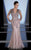 MNM Couture - Embellished V-neck Mermaid Gown 0437BW In Purple