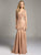Lara Dresses - Embellished Sheer Trumpet Evening Gown 33229 in Neutral