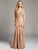 Lara Dresses - Embellished Sheer Trumpet Evening Gown 33229 in Neutral