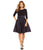 Adrianna Papell - 14250290 Bateau Neck Shoulder Cut Out A Line Dress in Black