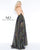 Cassandra Stone - 40788A Star Printed Deep Halter A-line Dress In Black and Multi-Color