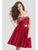 Colors Dress - 0461 Jeweled Semi-Sweetheart A-line Dress In Red