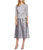 Alex Evenings - 1121004 Quarter Length Sleeve A Line Dress in Silver