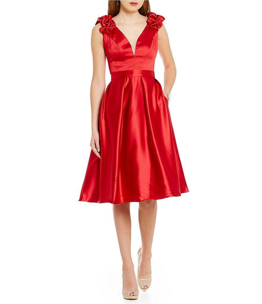 Cachet - Sleeveless Cocktail Dress 57799 in Red