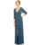 Aidan Mattox - V-Neckline Beaded Chiffon Evening Dress 54473360 in Green