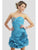 Colors Dress - 0473 Asymmetrical Pleated Short Dress in Blue