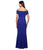 Alex Evenings - Off-Shoulder Mermaid Gown 160047 in Blue