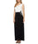 Alex Evenings - Side Embellished Crepe Long Dress 160088 in Black and White
