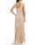 Adrianna Papell - Scoop Neckline Embellished Long Dress AP1E200219 in Neutral