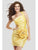 Colors Dress - 0479 Ruched One Shoulder Strap Dress in Yellow