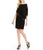 Adrianna Papell - AP1D100418 Sequin Trim Capelet Banded Sheath Dress in Black