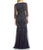 Adrianna Papell AP1E201302 Embellished Jewel Neck Dress  In Blue