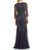Adrianna Papell - Embellished Jewel Neck Long Sleeve Dress AP1E201302 in Blue