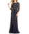 Adrianna Papell AP1E201302 Embellished Jewel Neck Dress  In Blue