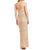 Aidan Mattox - MD1E200658 Ornate Embroidered Lace Gown in Neutral