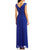Sangria - ADWKOJ57 Cap Sleeve Sequined Empire Gown in Blue