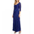 Alex Evenings - 1121682 Sequined Lace V-neck Sheath Dress in Blue