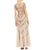Adrianna Papell - AP1E201532 Short Sleeve Beaded Mermaid Gown in Neutral