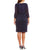 Alex Evenings Scalloped V Neck Lace Dress 4121805 In Blue