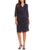 Alex Evenings - 4121805 Scalloped V Neck Lace Dress in Blue