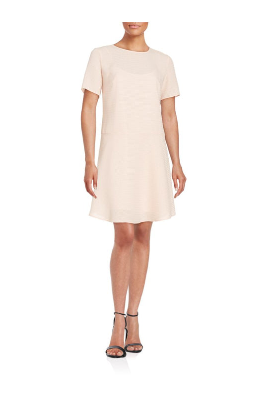 Donna Morgan  - D4036M Drop-Waist Dress Short Sleeve Dress in Neutral