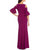 Adrianna Papell - AP1E201829 Cold Shoulder Bell Sleeves Jersey Gown in Purple