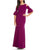 Adrianna Papell - AP1E201829 Cold Shoulder Bell Sleeves Jersey Gown in Purple