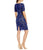 Adrianna Papell - AP1E201601 Bateau Neck Lace Fitted Dress in Blue
