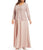Cachet - 59281 Metallic Pleated Satin Gown with Jacket In Pink