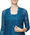 Alex Evenings - 8112213 Mock Two-Piece Sequined Lace Dress with Jacket In Blue