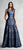 Aidan Mattox - 54473760 A Line Long Gown  in Blue