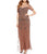 Aidan Mattox - MD1E202875 Embellished Illusion Jewel Sheath Dress In Brown