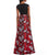 Aidan Mattox - MN1E203206 Floral Lace Metallic Jacquard A-line Dress In Red and Multi-Color