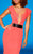 MNM Couture - 0624 Jewel Festooned Sheer Trumpet Gown In Orange