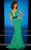 MNM Couture - 0624 Jewel Festooned Sheer Trumpet Gown In Green