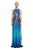 Tadashi Shoji - Sleeveless Ombre Sequined Long Dress In Blue