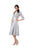 Adrianna Papell - Satin A-Line Dress with Jacket 81857160 in Silver