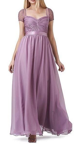 Adrianna Papell - Ruched Long Dress 81890131 in Purple