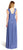 Adrianna Papell - 08G905590 Embellished Ruched Queen Anne Gown in Blue