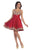 May Queen - MQ1445 Gilded Lace Applique Mikado Cocktail Dress