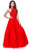 Lace Embroidered Bodice Halter Long Gown